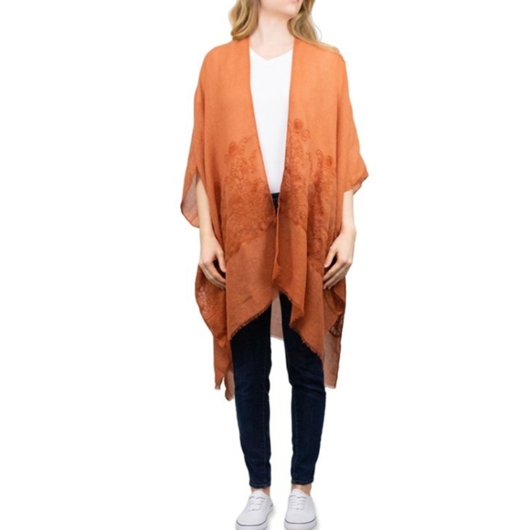 Dreamy Embroidered Open-Front Layering  duster - Picture 9 of 14